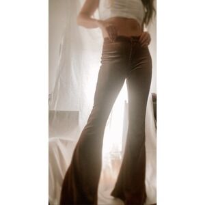 Rock & Roll Denim Bargain Button Bell 25x34 Corduroy high rise stretch flare